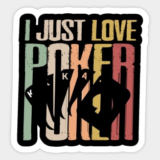 i just love poker poker player vintage Sticker
